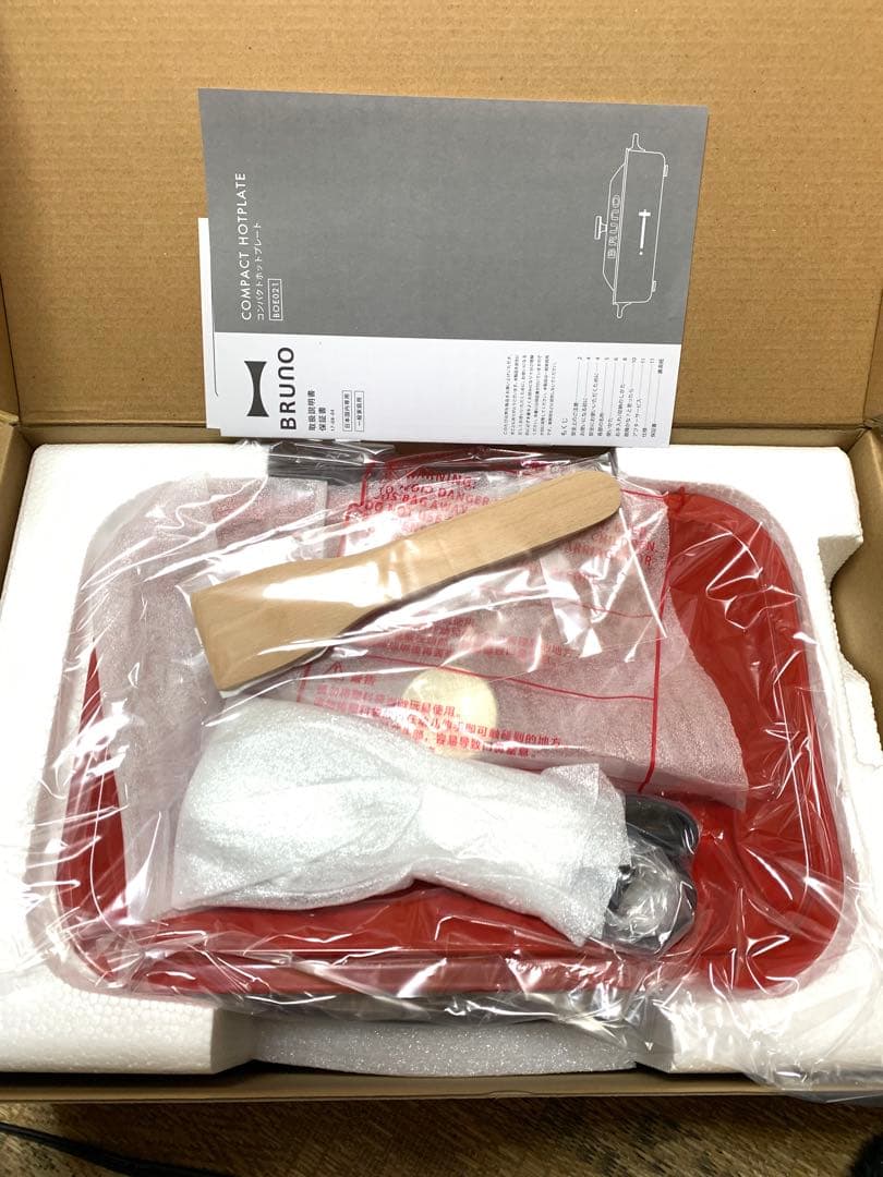 【新品未使用品】BRUNO ブルーノ☆コンパクトホットプレート レッド