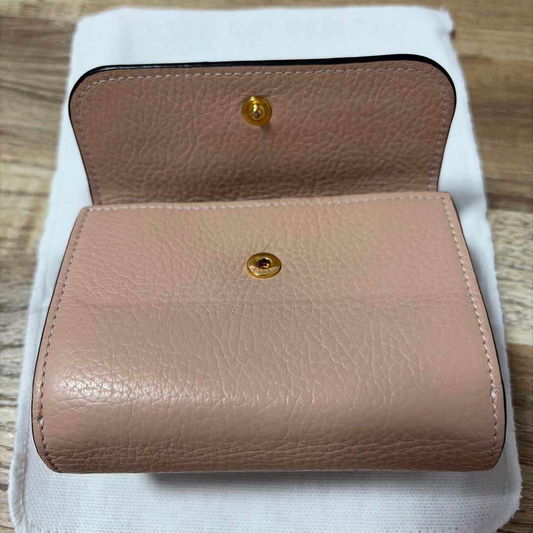 クロエ Chloé ピンクベージュ 三つ折り財布