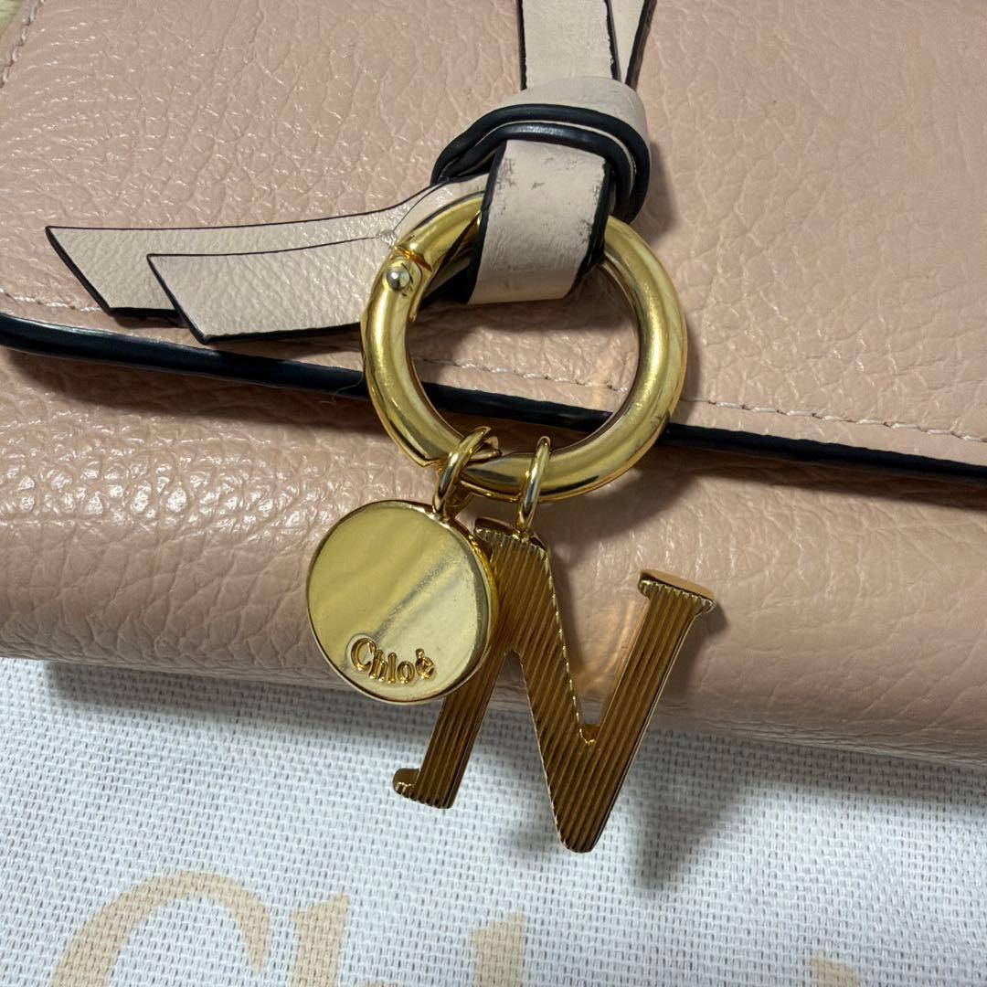 クロエ Chloé ピンクベージュ 三つ折り財布