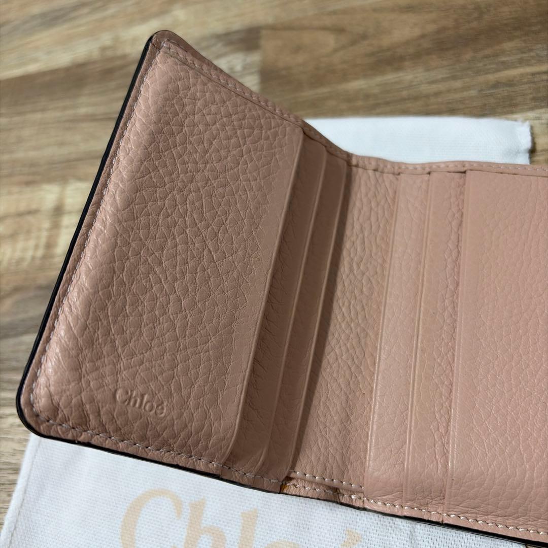 クロエ Chloé ピンクベージュ 三つ折り財布