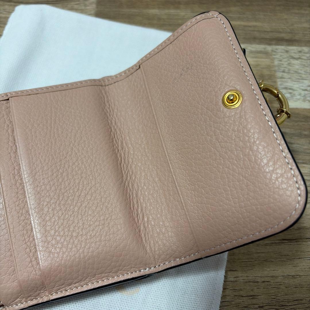 クロエ Chloé ピンクベージュ 三つ折り財布