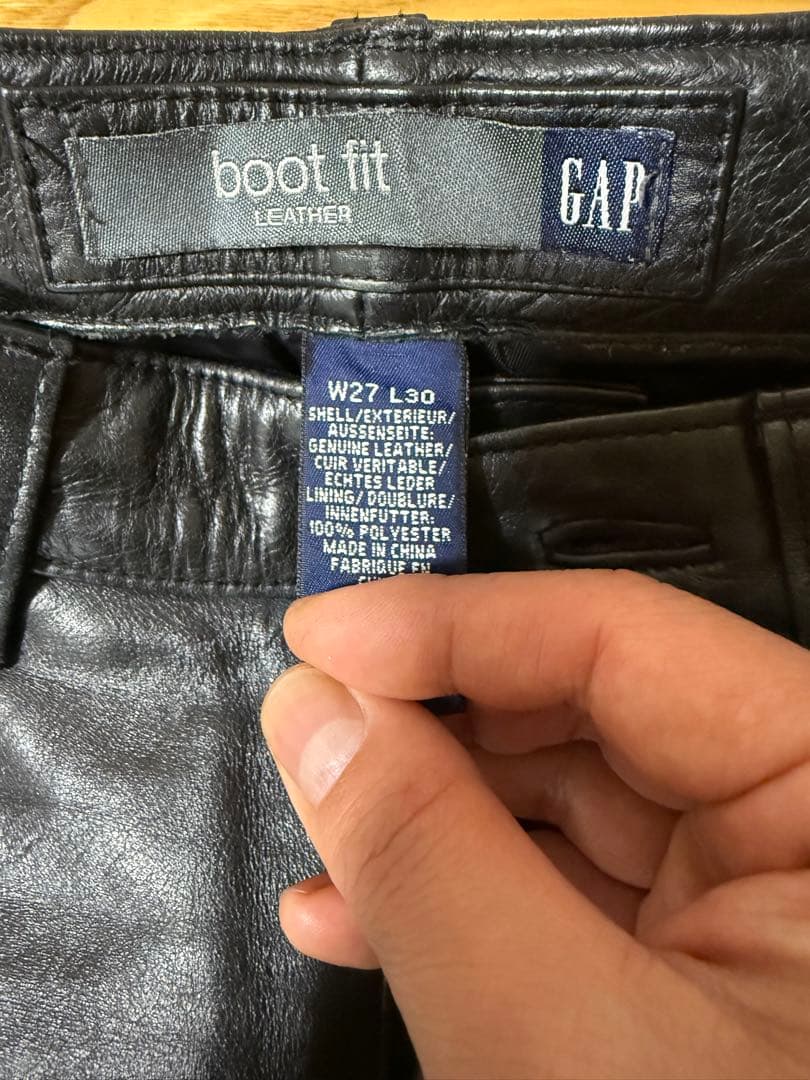 山田蓮さん着用　OLD GAP レザーパンツ W27L30