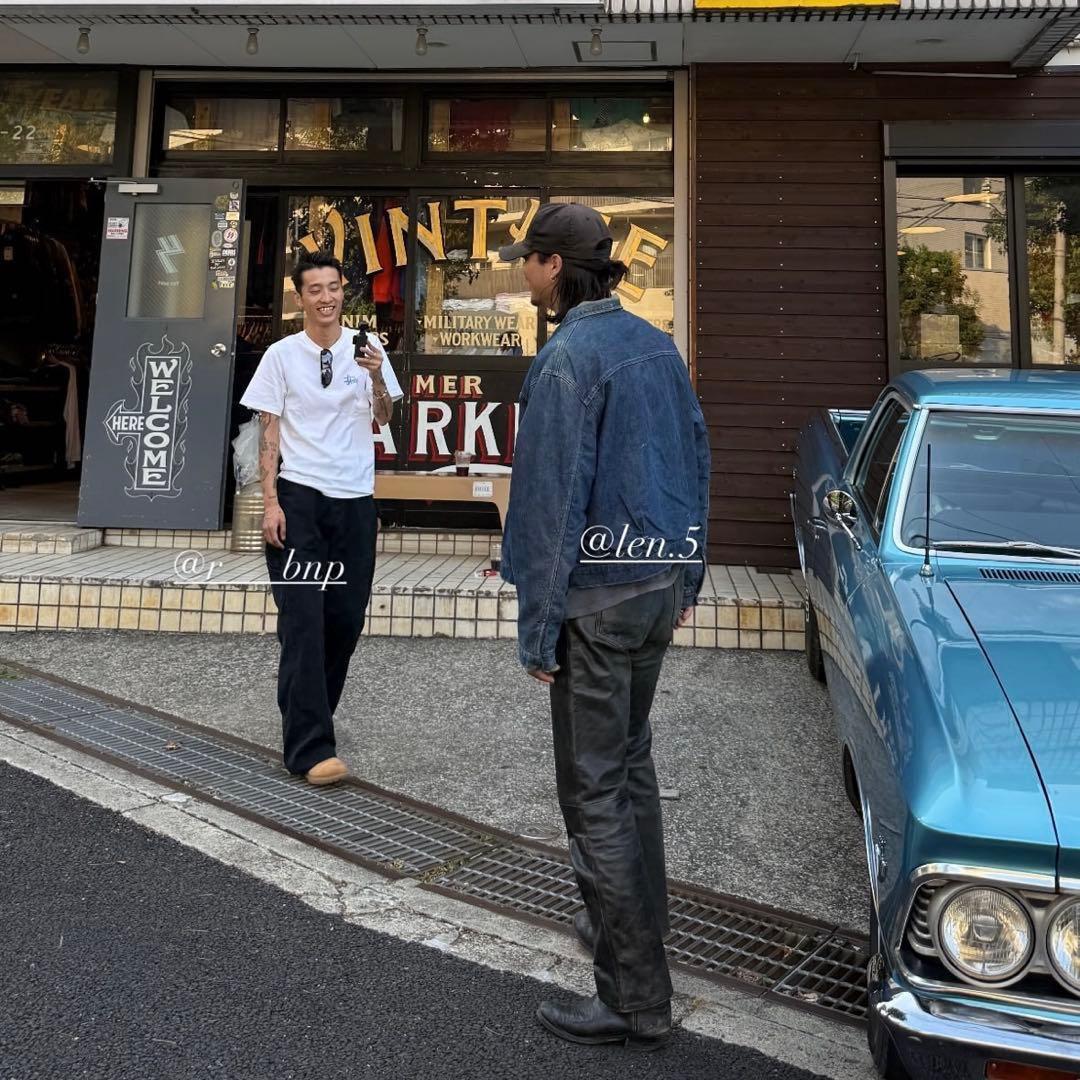 山田蓮さん着用　OLD GAP レザーパンツ W27L30