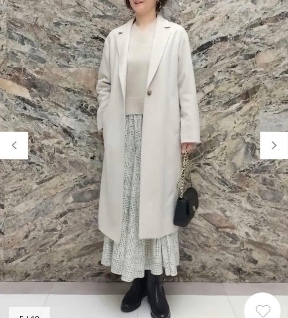 現行品 23区 【洗える】モノクロトーンプリント スカート