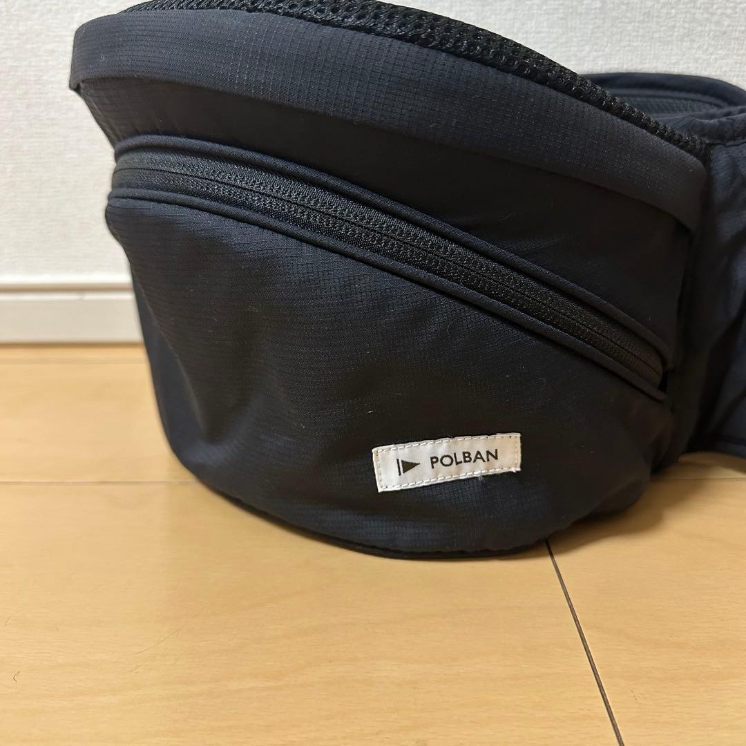 POLBANポルバンベーシック ヒップシート　ブラック　シングルショルダー