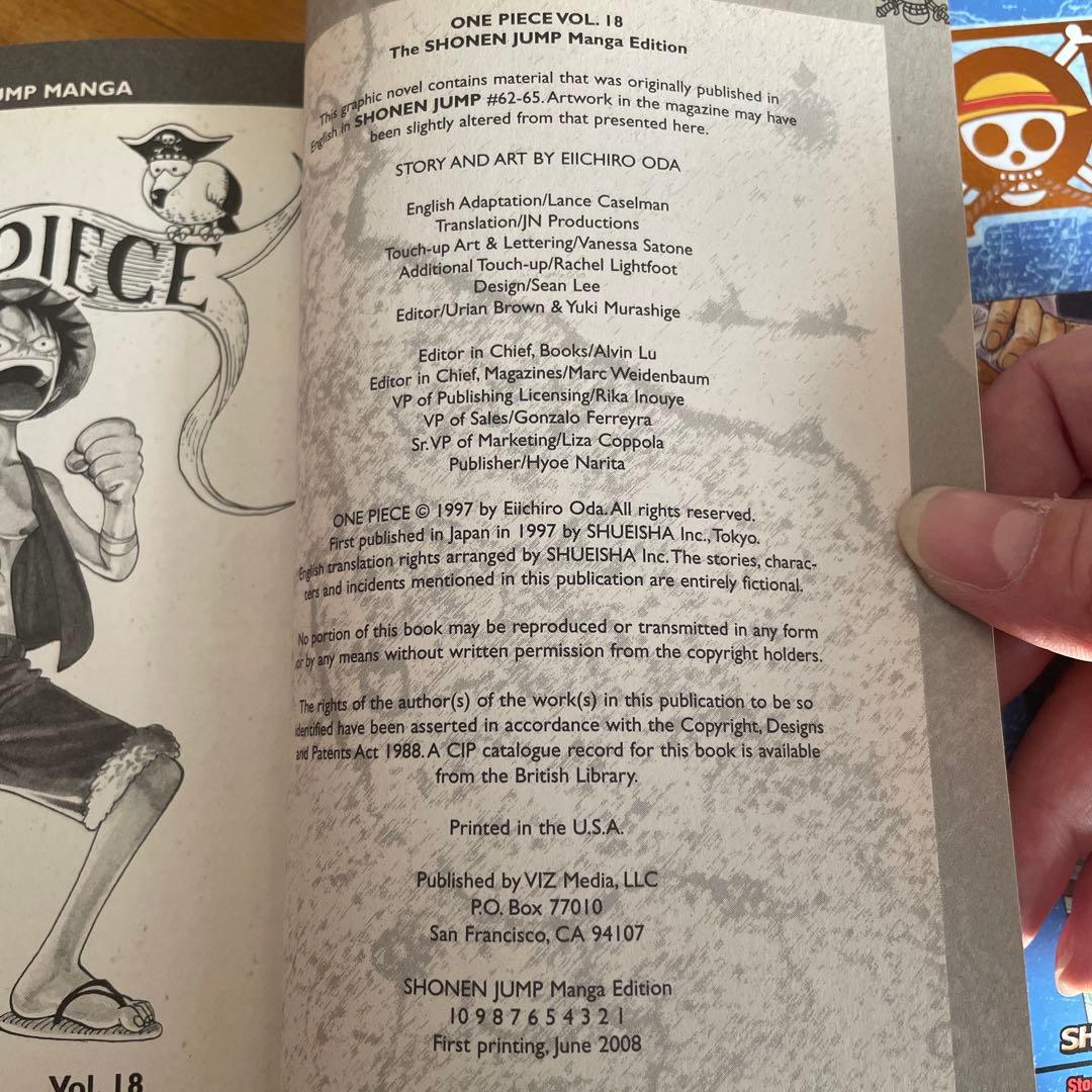 海外版　漫画　英語　ワンピース　ONE PIECE