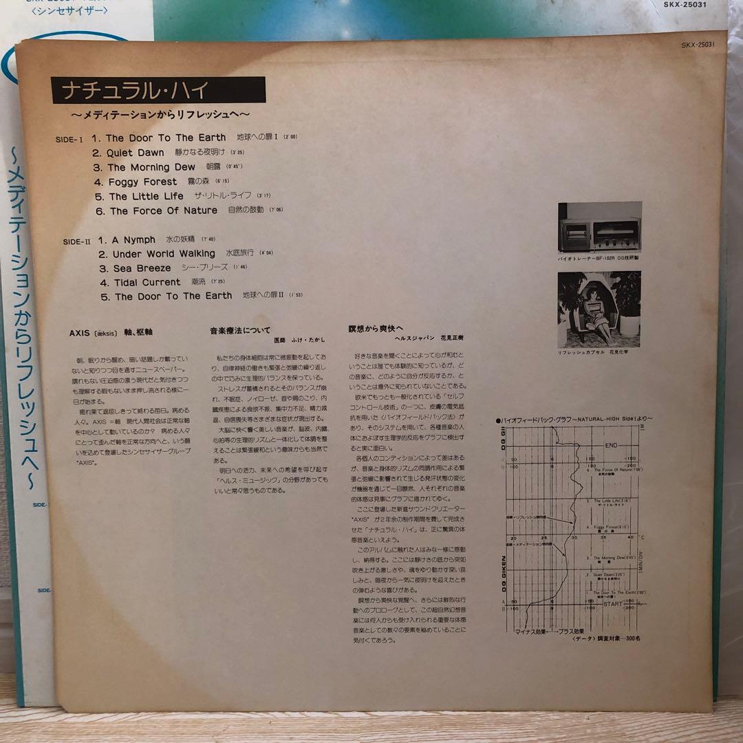 AXIS natural high　ナチュラル・ハイ LP レコード