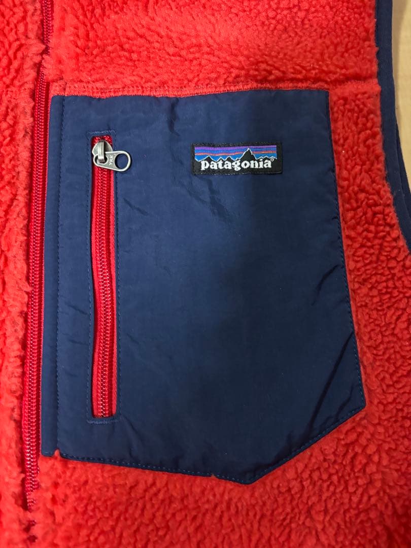 パタゴニア patagoniaレトロXベストMレッドフリースアウターインナー古着