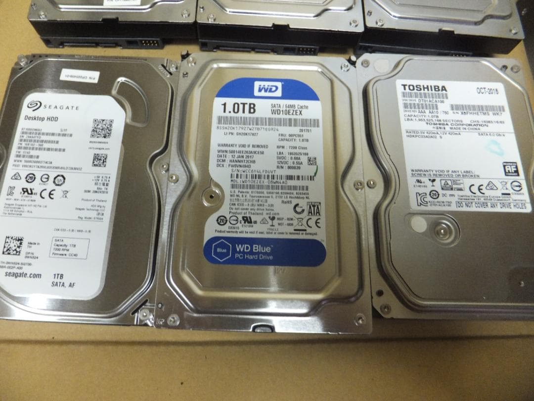 (1720) HDD　SATA 3.5インチ1TB 7個 動作品