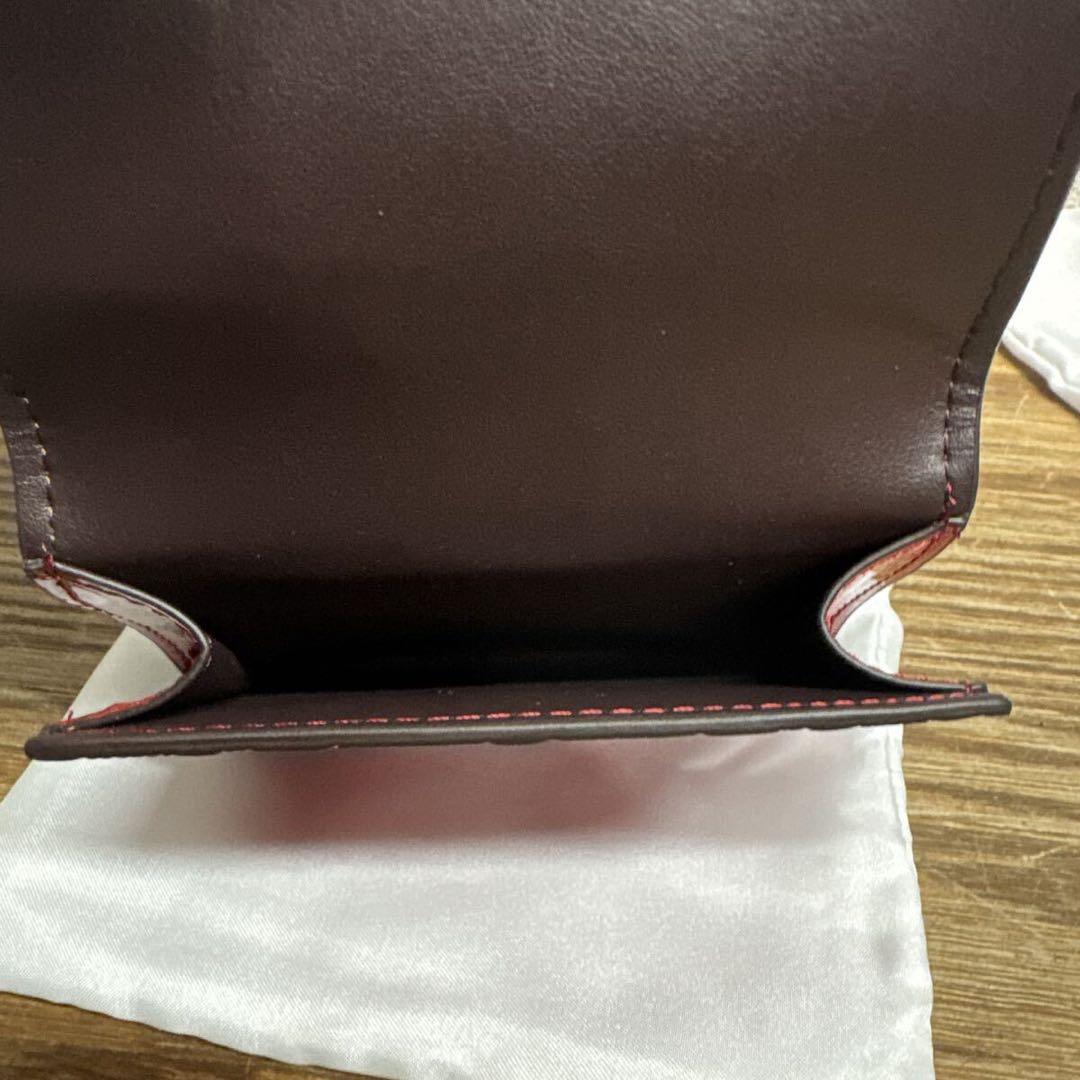 【未使用品】COACH コーチ スモール シグネチャー 二つ折り財布 レッド