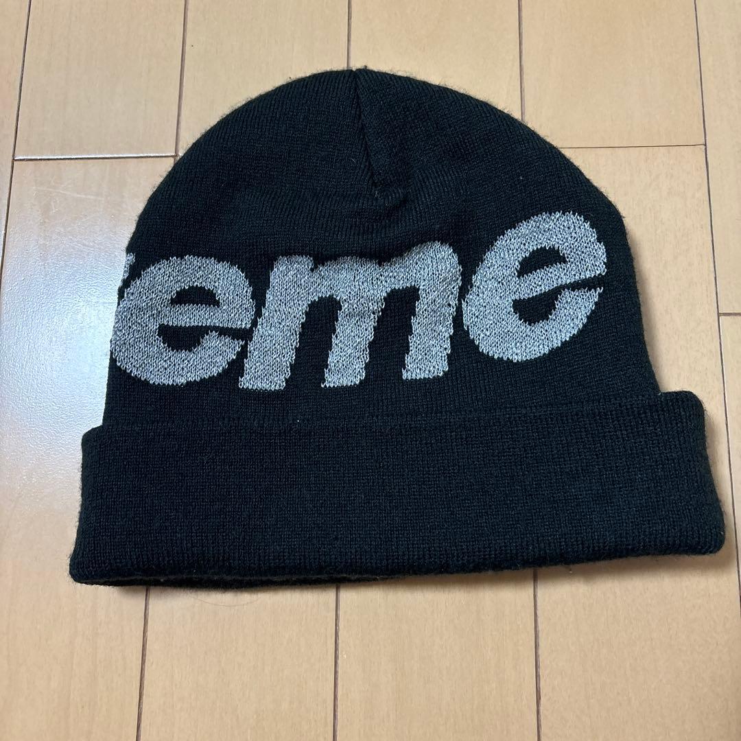 Supreme ニット帽 ステッカー付き