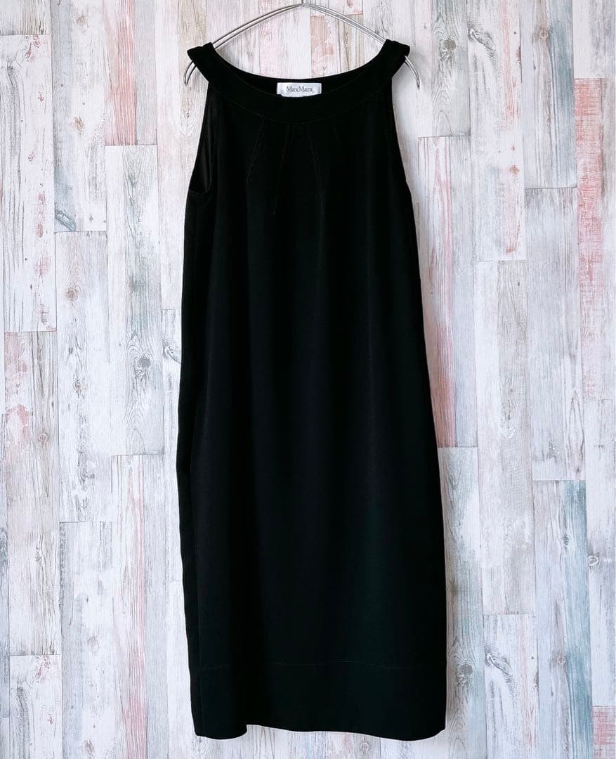 極美品♡MaxMara マックスマーラ　アメスリ　膝丈ワンピース　42　白タグ✨