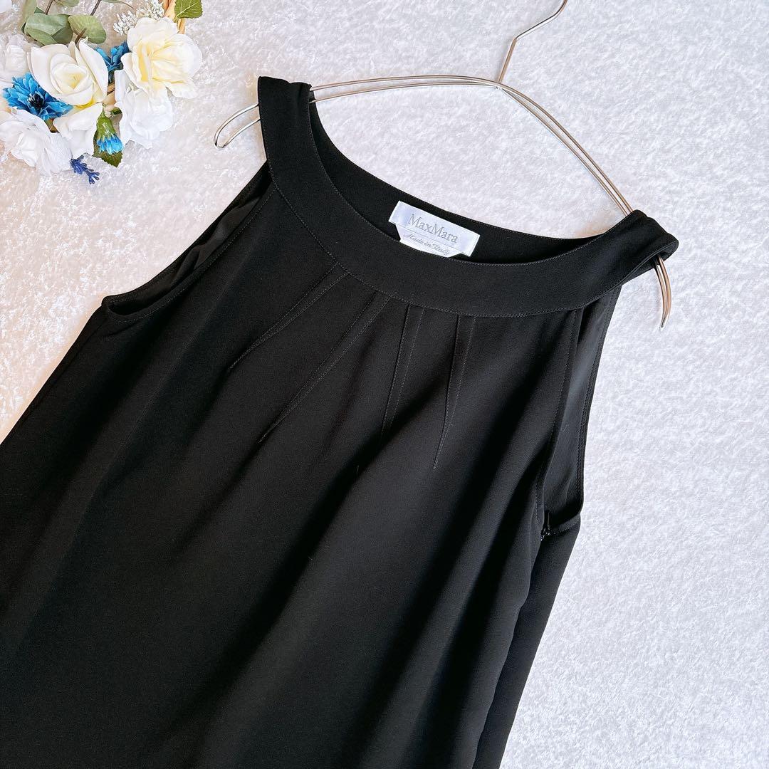 極美品♡MaxMara マックスマーラ　アメスリ　膝丈ワンピース　42　白タグ✨