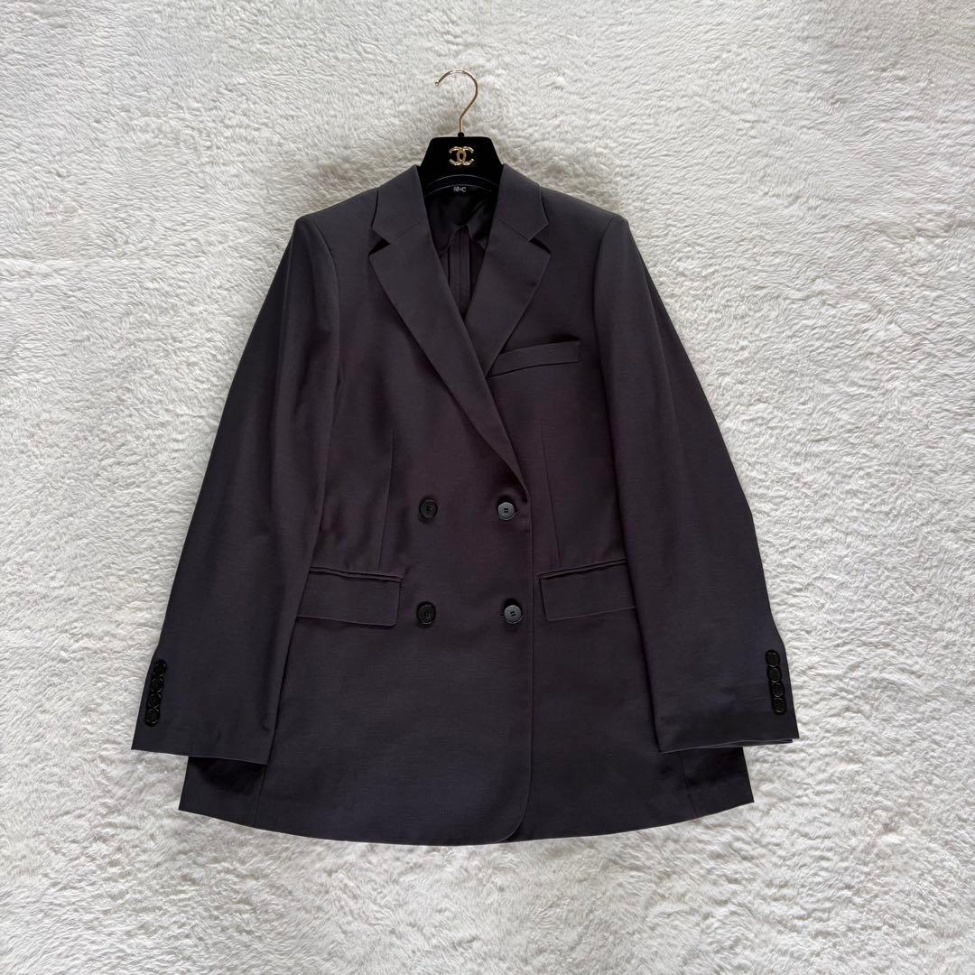 極美品✨未使用級【ユニクロC】感動ダブルジャケットリラックスフィット2025SS
