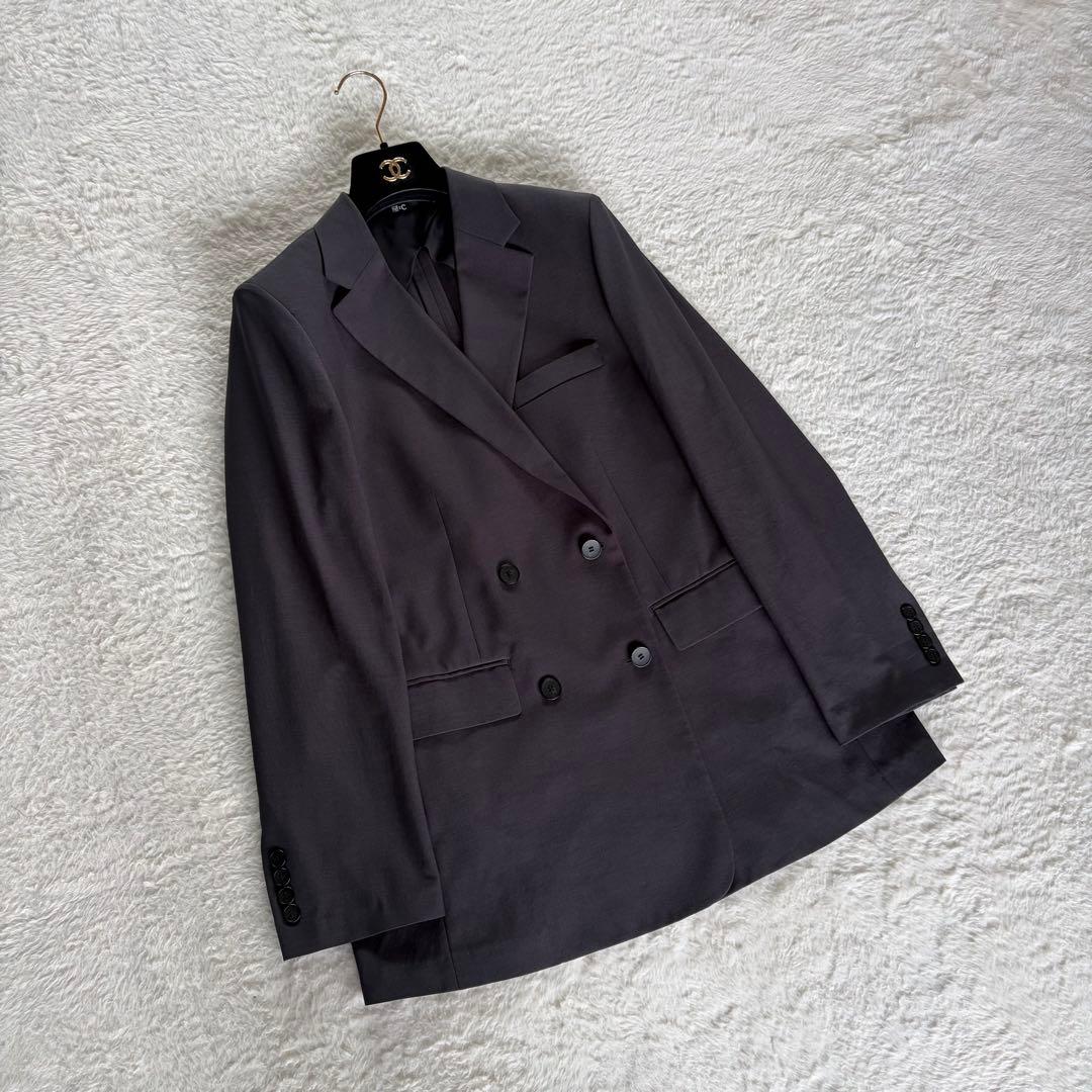 極美品✨未使用級【ユニクロC】感動ダブルジャケットリラックスフィット2025SS