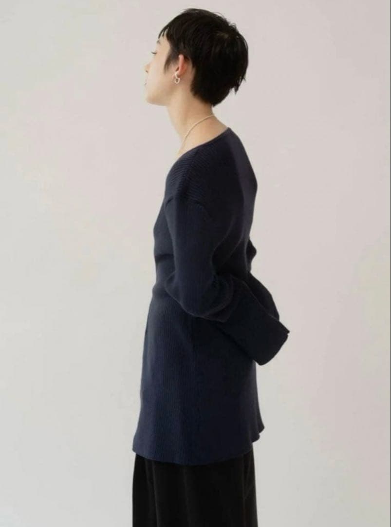 【Knuth Marf】ladylike knit cardigan navy