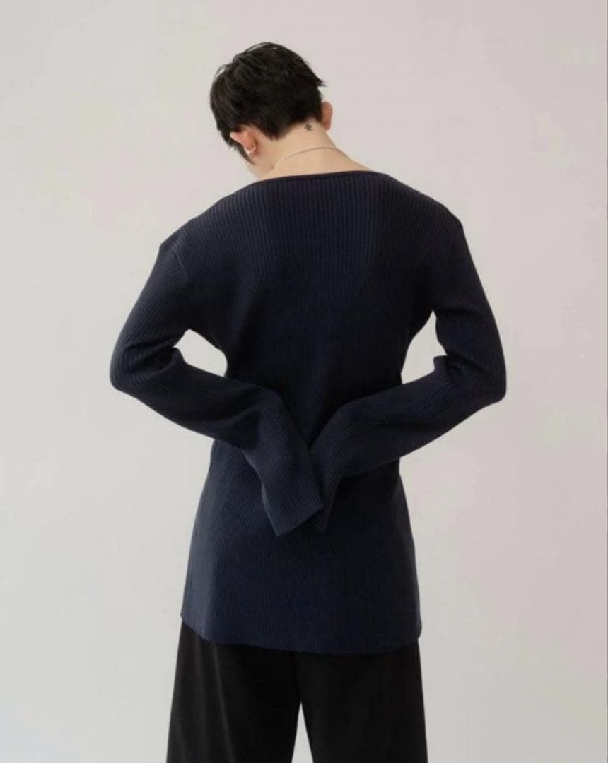 【Knuth Marf】ladylike knit cardigan navy