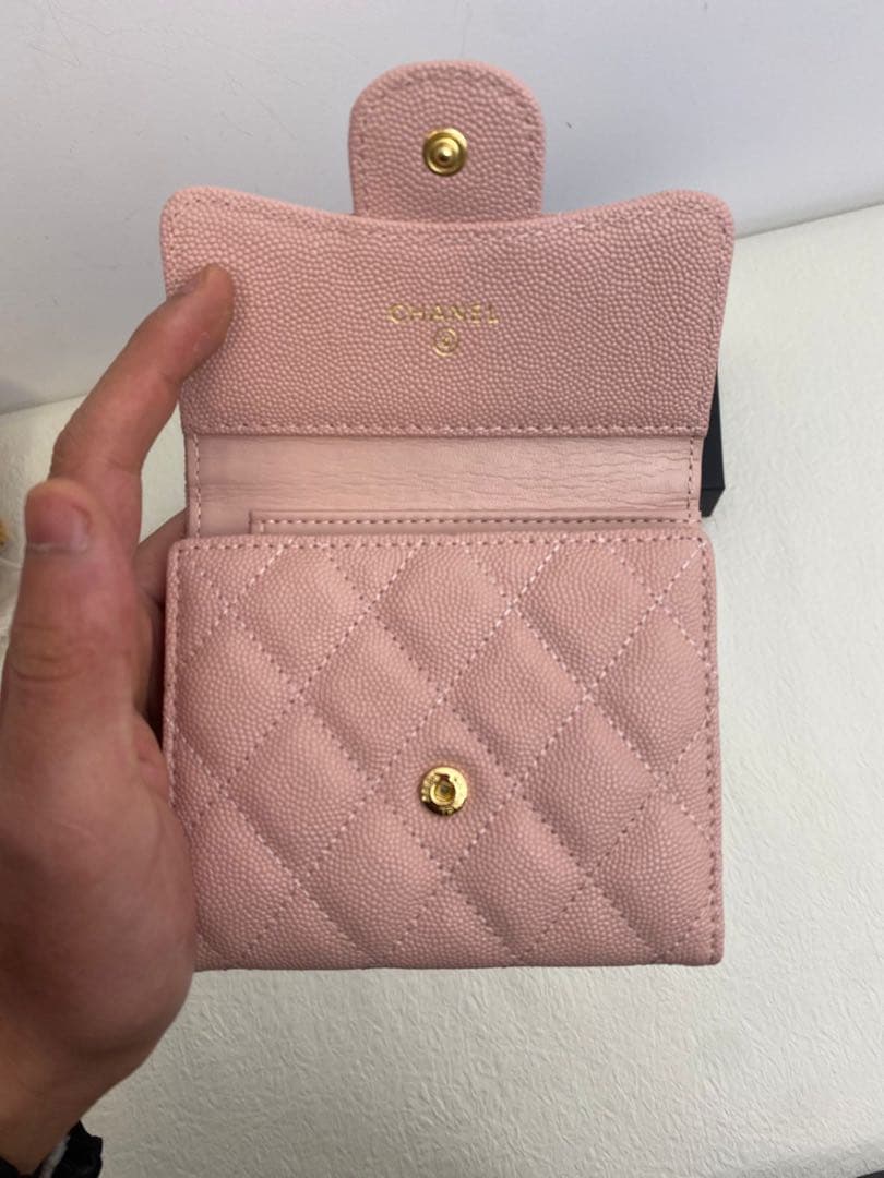 CHANEL ピンク 三つ折り財布