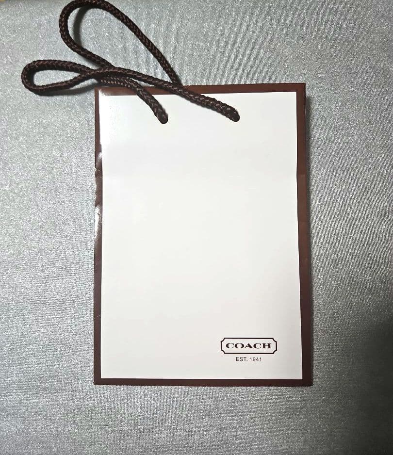 未使用【COACH】leather compact wallet/brown
