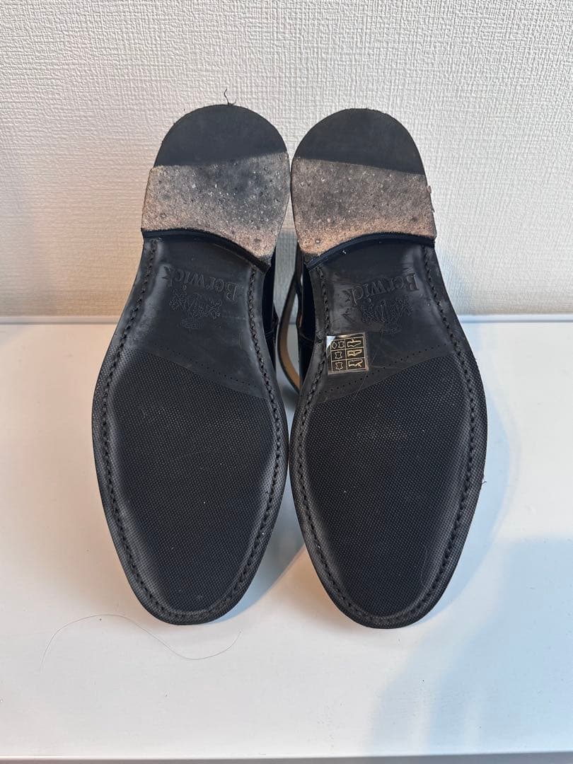 Berwick 黒レザーバックルブーティ　美品