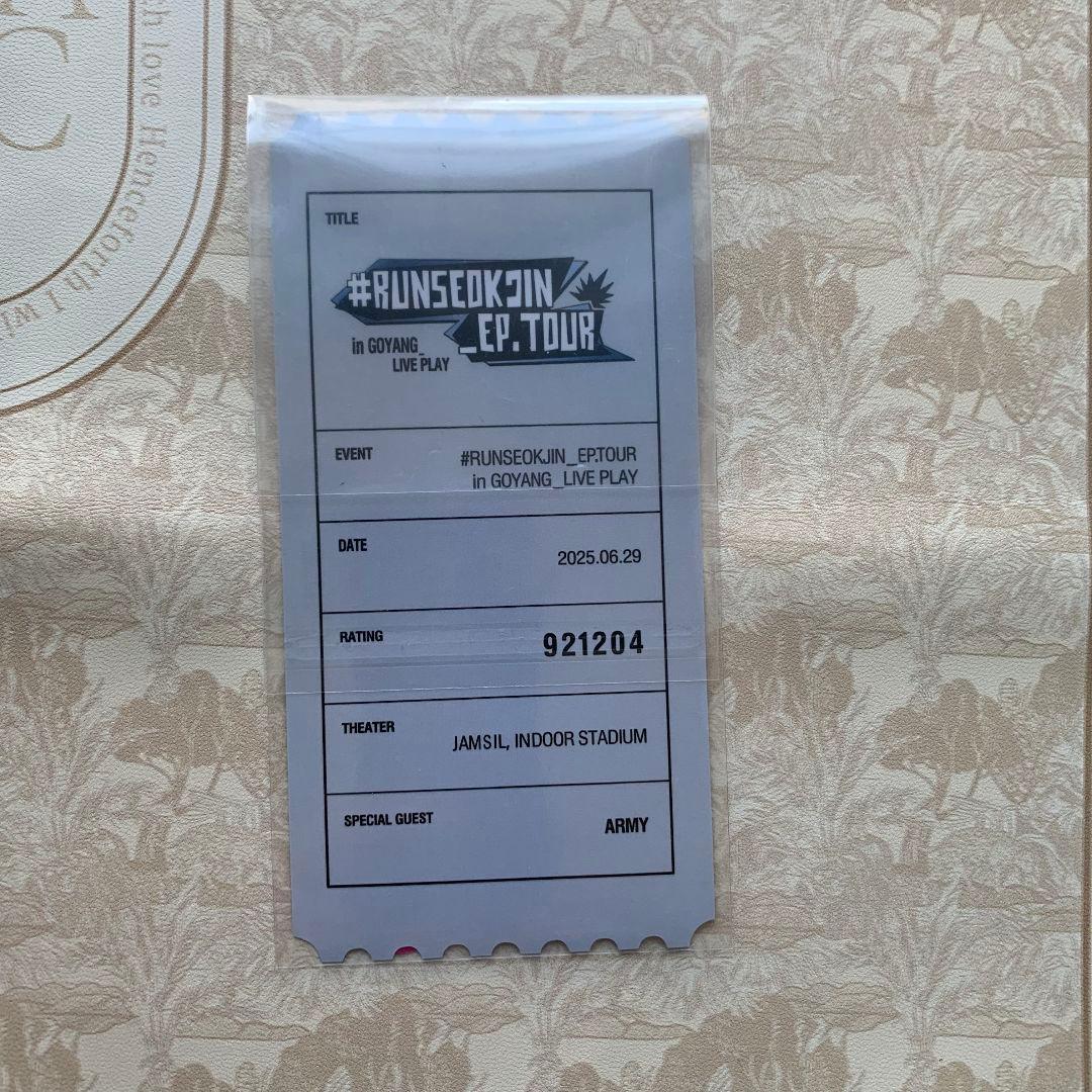 RUNSEOKJIN_EP.TOUR in GOYANG ジン 6/29トレカ②