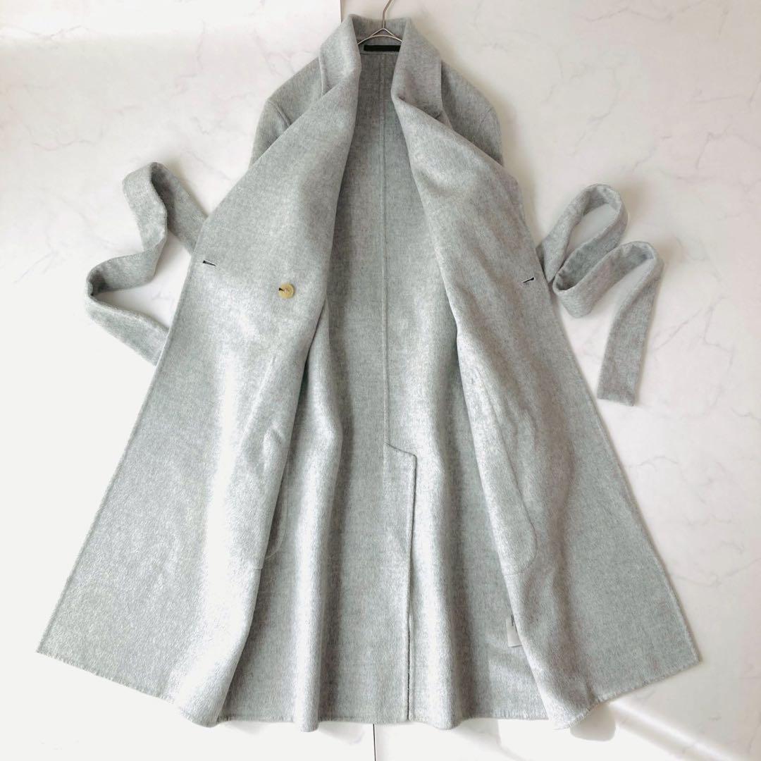 美品✨acne studios リバーコート　カシミヤ　ベルテッド　ロング 34