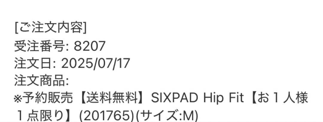SIXPAD Hip Fit シックスパッド　Mサイズ