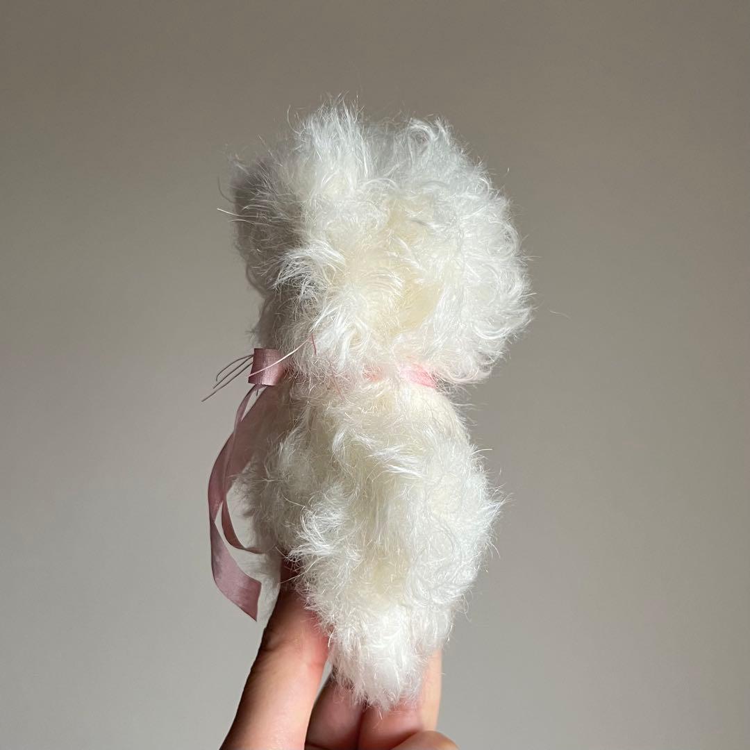 ちいさなネコもっふ　猫　ぬいぐるみ　作家　テディベア　レトロ　アートドール　白猫