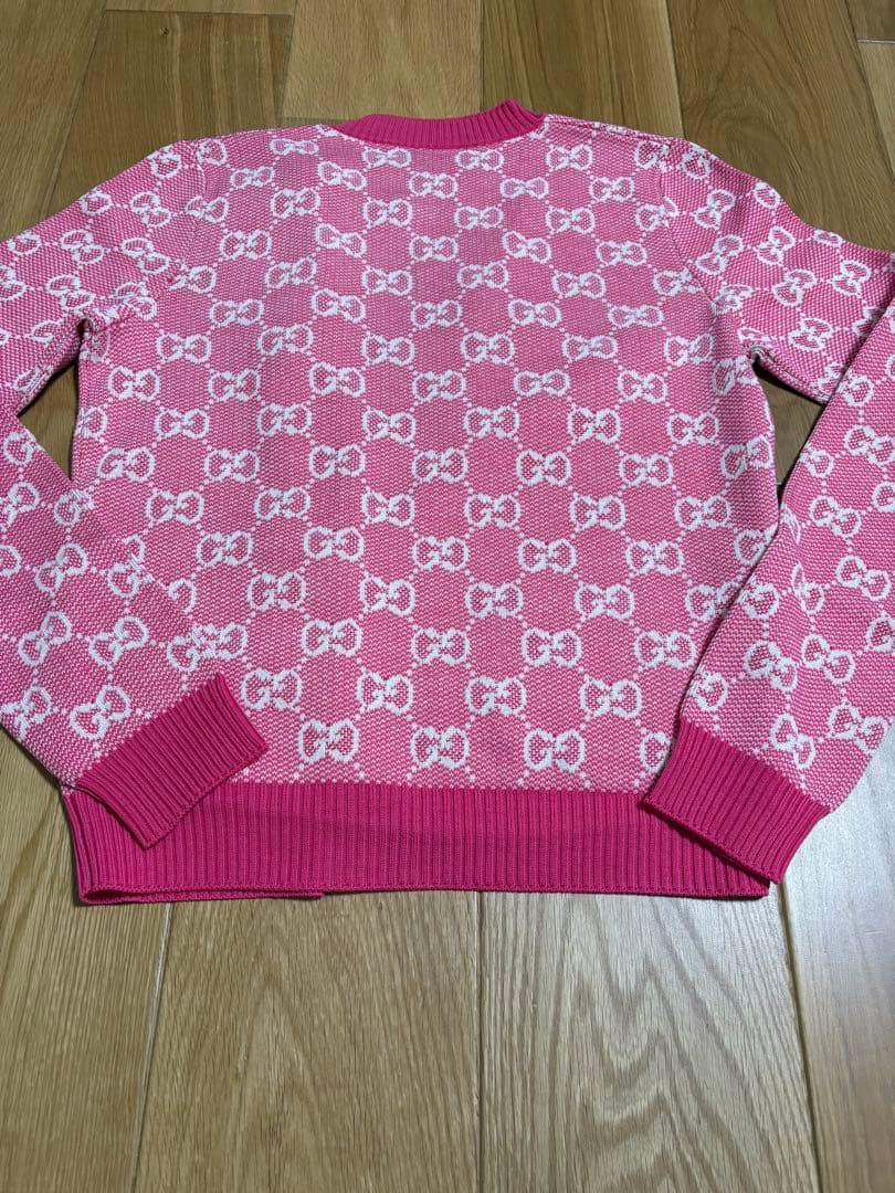 GUCCI ピンク　カーディガン　ピンク　XS 未使用　イタリア製