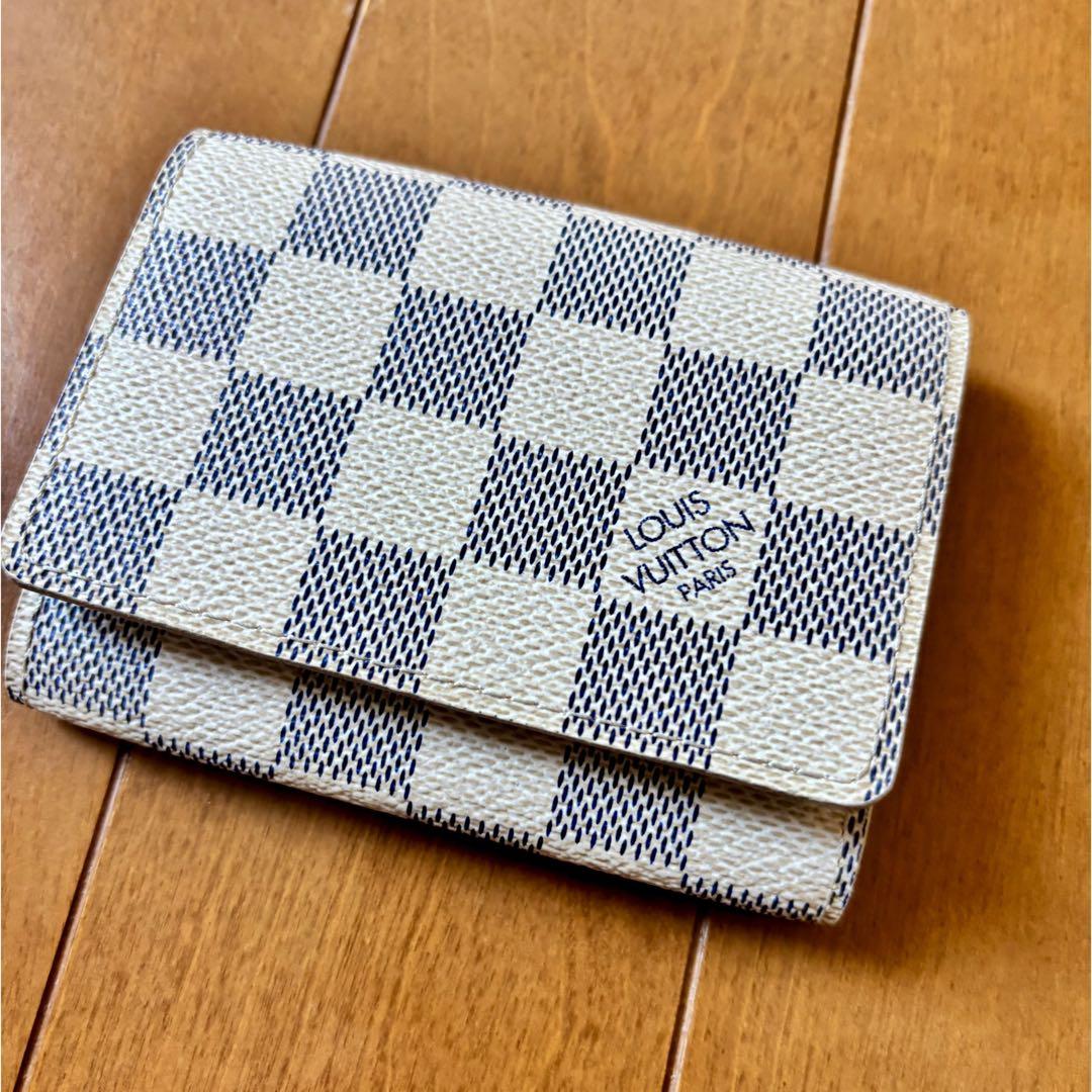 Q太郎さま ★ルイ ヴィトン★名刺入れ ダミエ アズール ホワイト