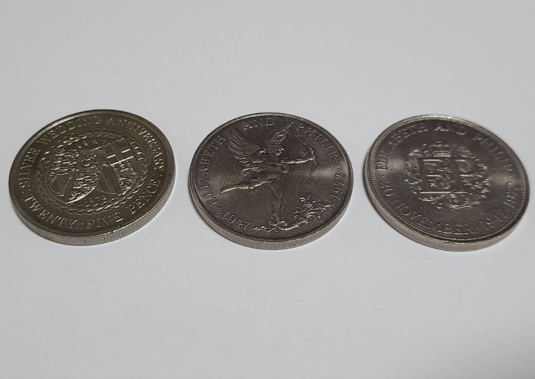 SILVER WEDDING COIN 英国 エリザベス女王 記念セット