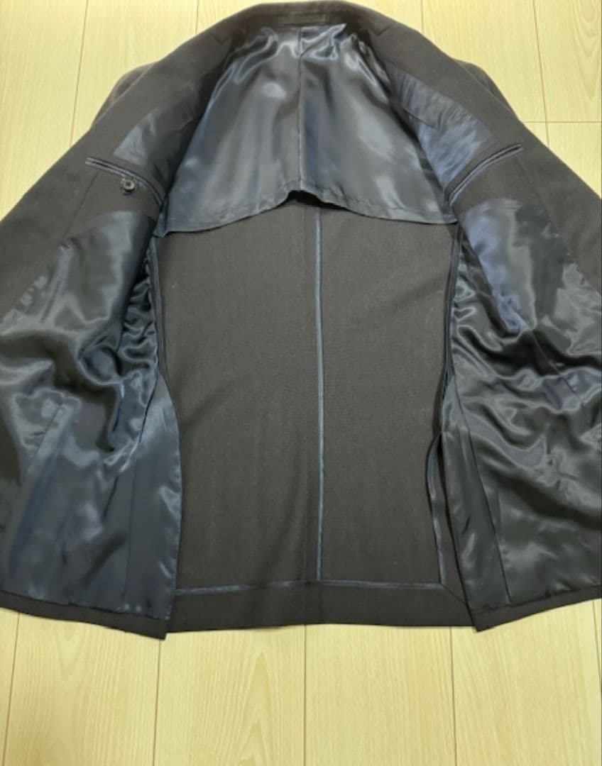 ビスポーク　ネイビー　ジャケット　春夏　Dominx生地　EU46相当　美品