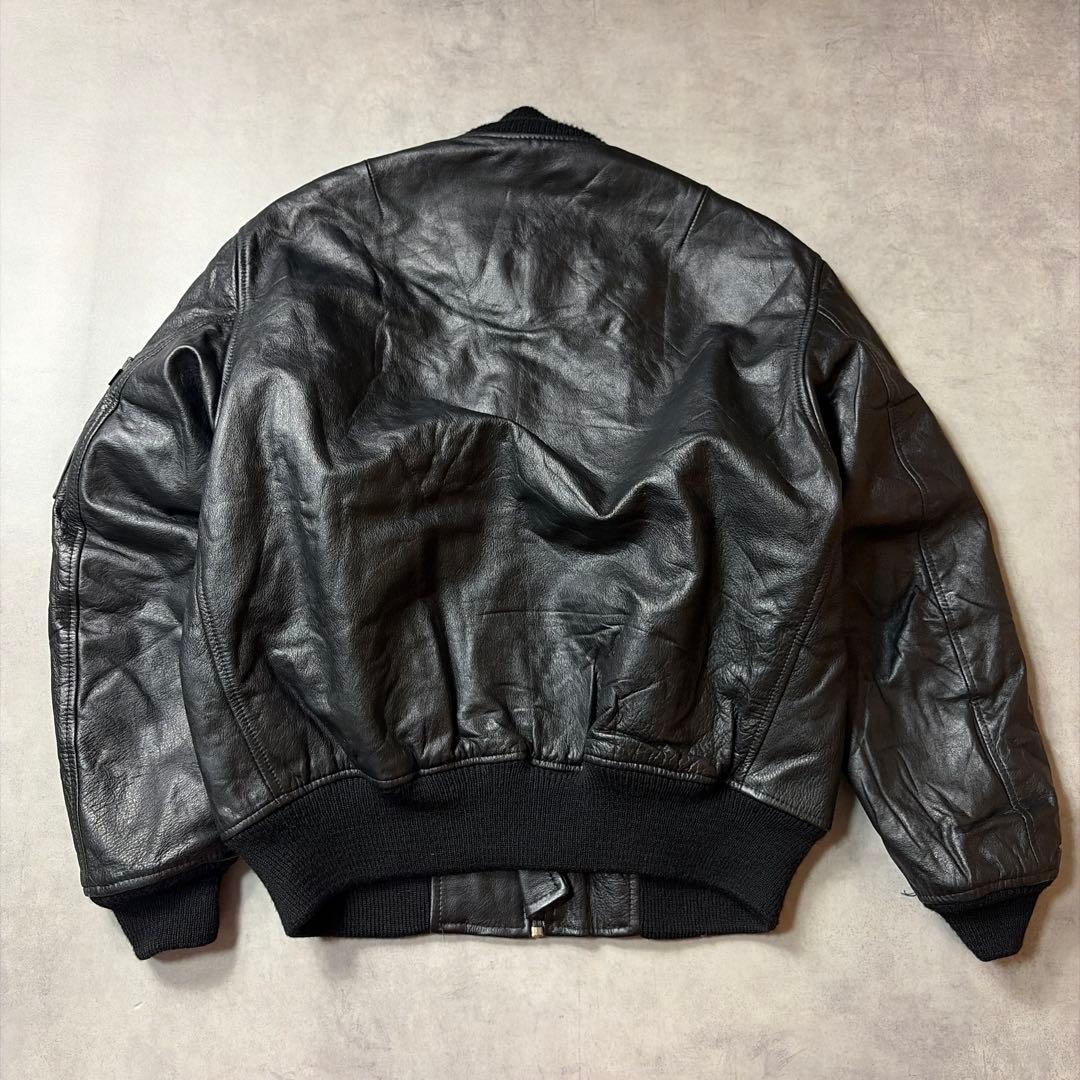 90s-00s ALPHA INDUSTRIES MA-1 レザージャケット