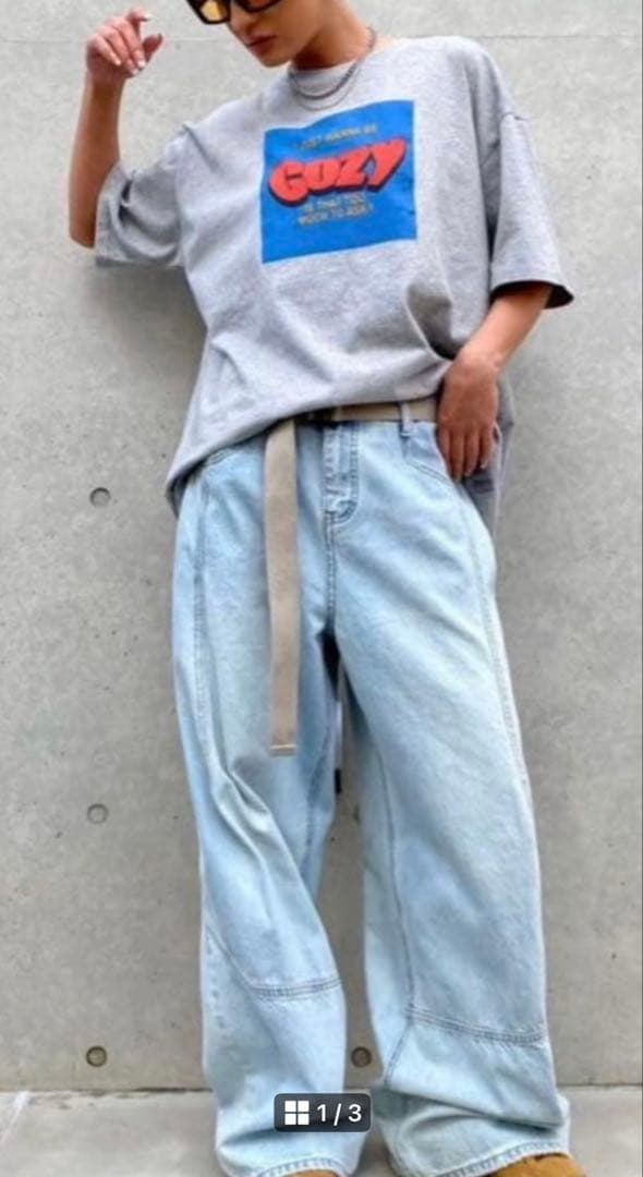 sudo solid wide denim「belt」#575