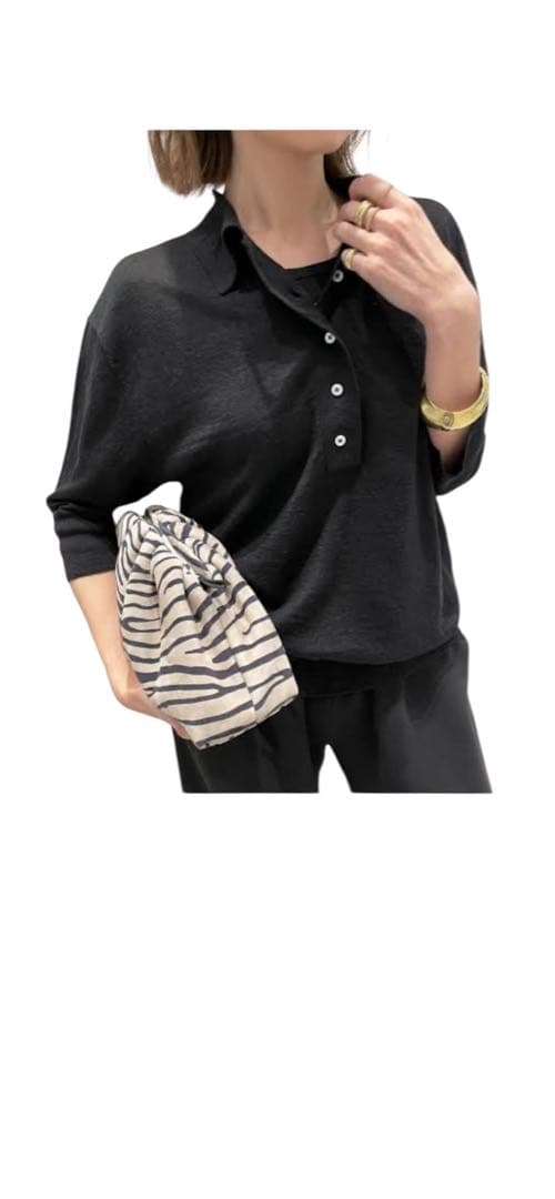 L′Appartement/ハーヴェルスタジオLINEN POLO KNIT