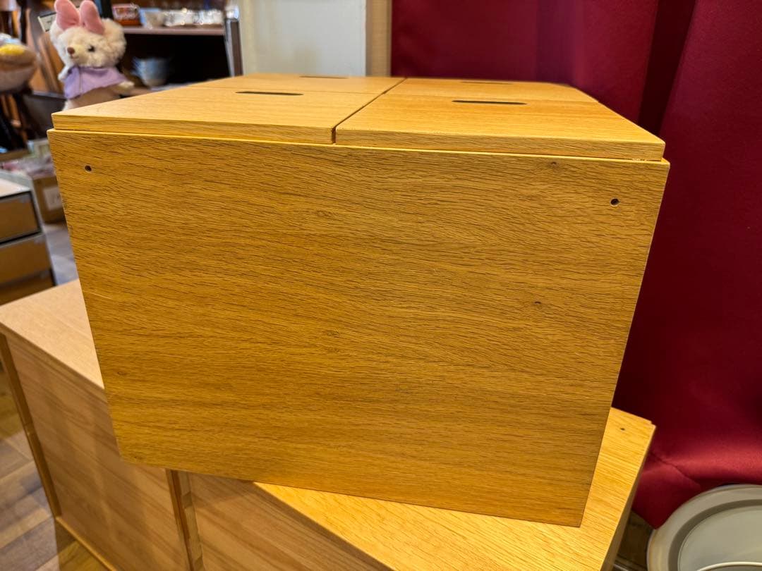 2B8038【無印良品】スタッキングチェスト 引出し 4個 オーク材突板