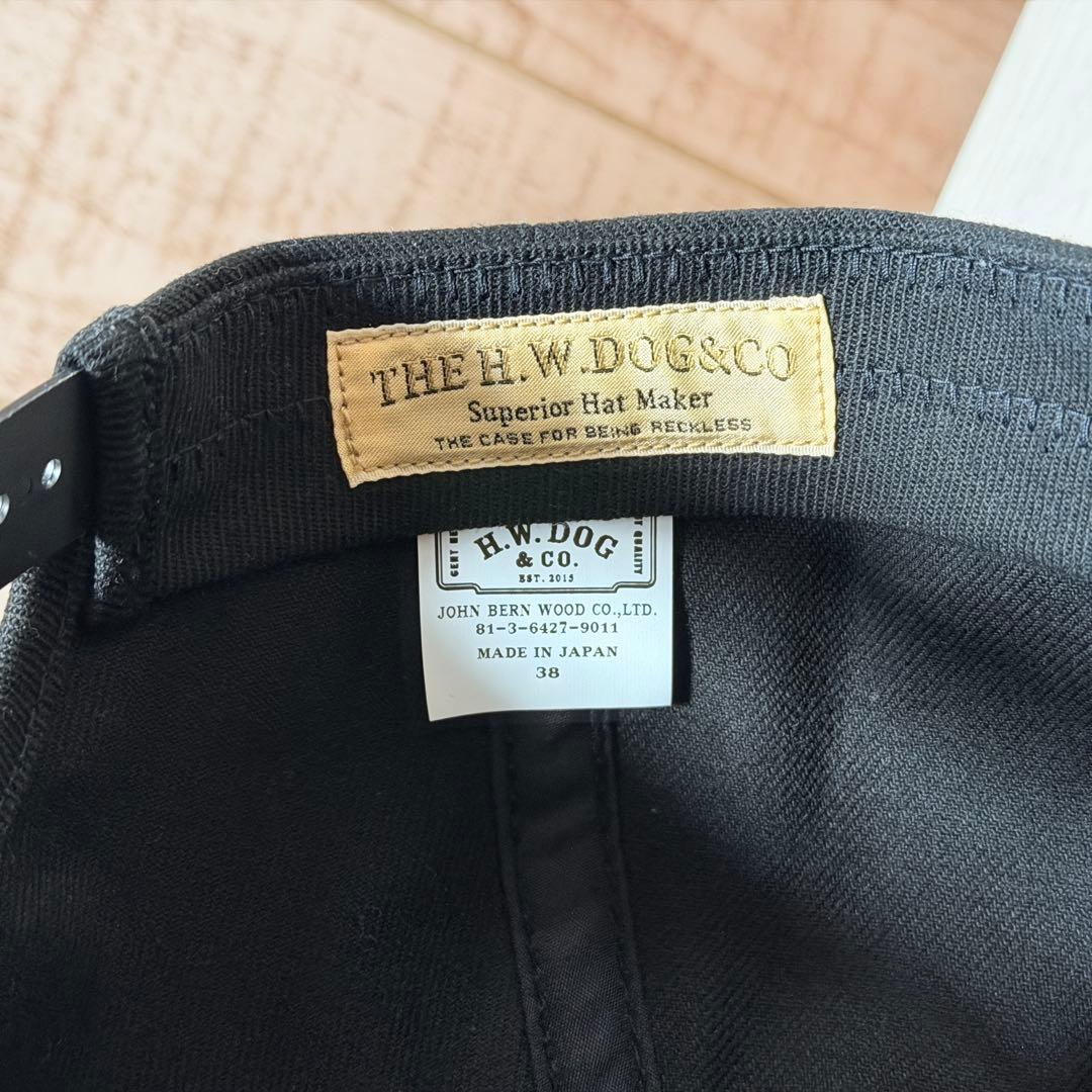 H.W.DOG & CO. ブラック トラッカーキャップ　サイズ38
