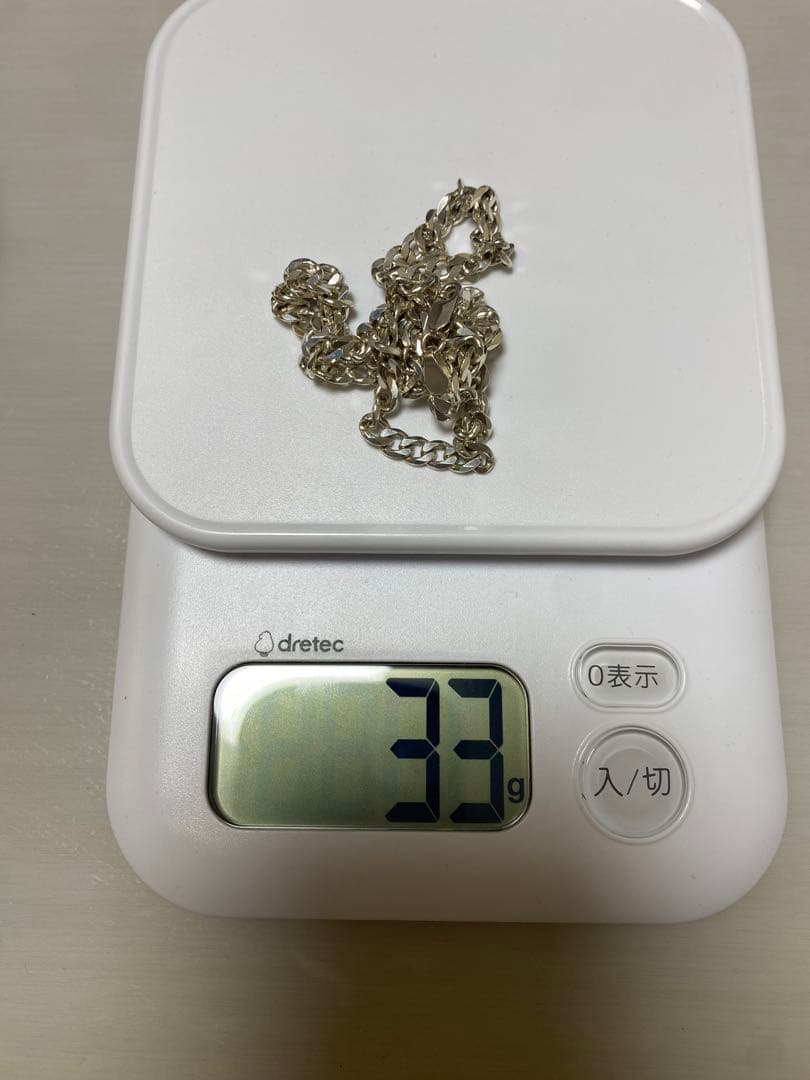 シルバー925 喜平ネックレス　60センチ　33g