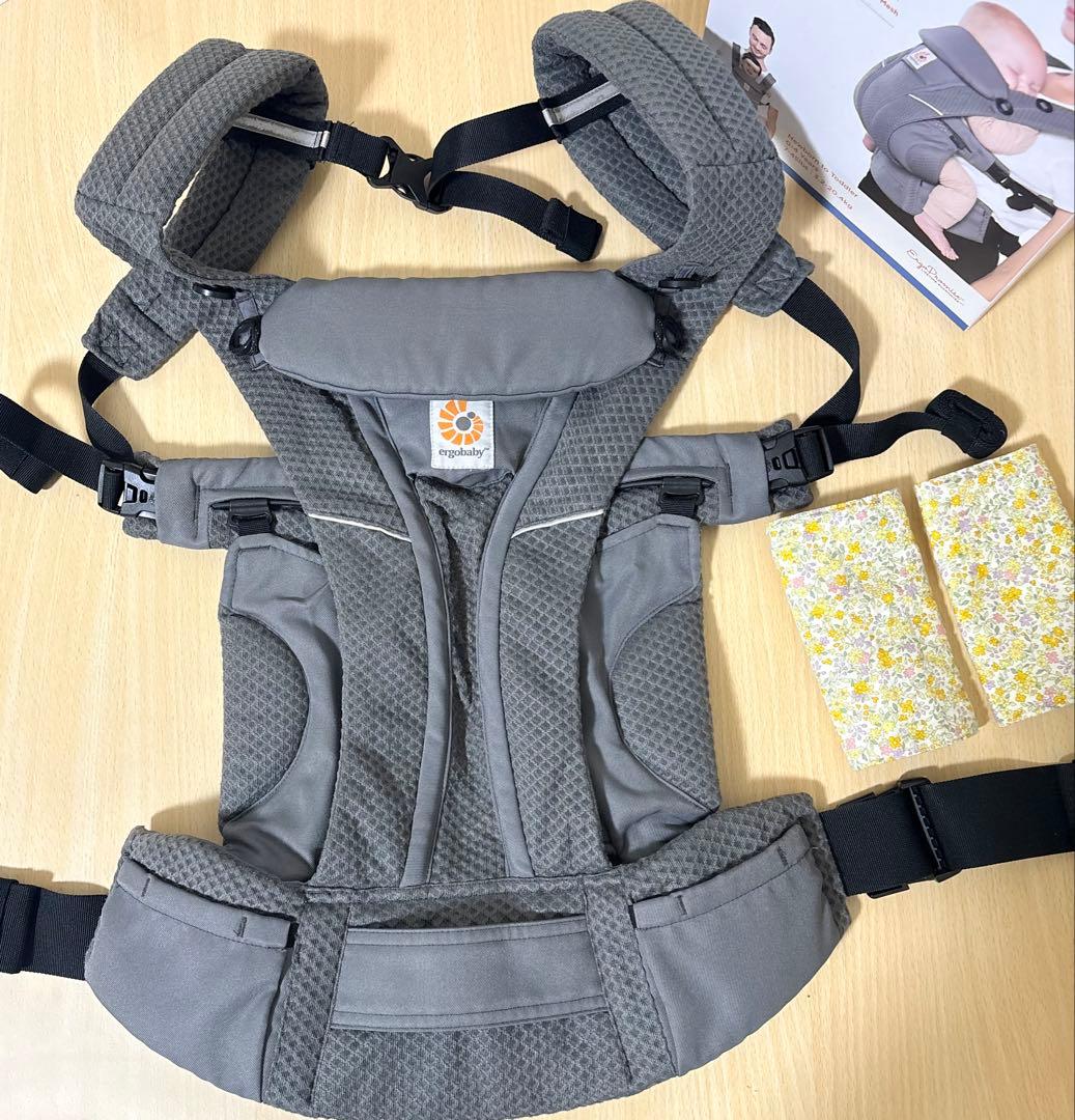 美品‼️エルゴベビー オムニブリーズ　抱っこ紐 グレー　おまけ付き、元箱付き