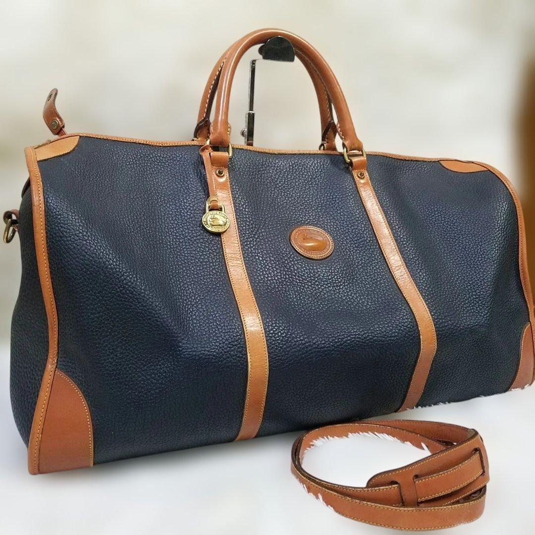 【美品・USA製】DOONEY＆BOURKE ボストンバッグ 2way シボ革