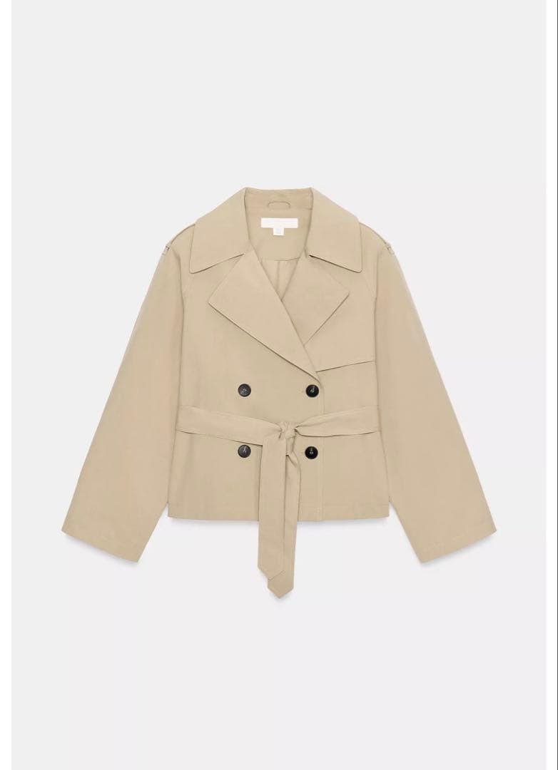 ZARA ショートトレンチコート ショルダーパット付き