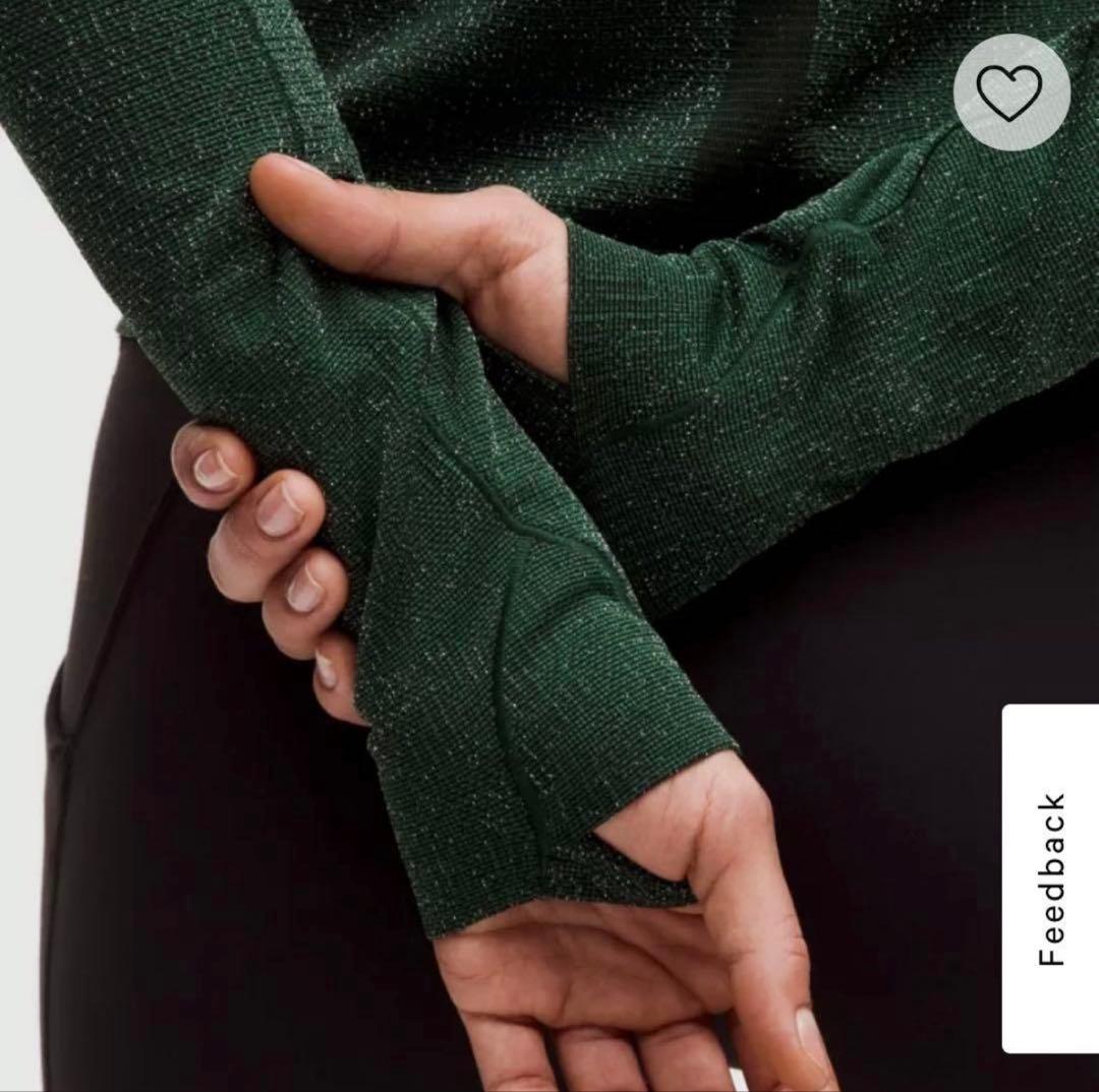 新同★lululemonルルレモン swiftlyロングスリーブsparkle緑