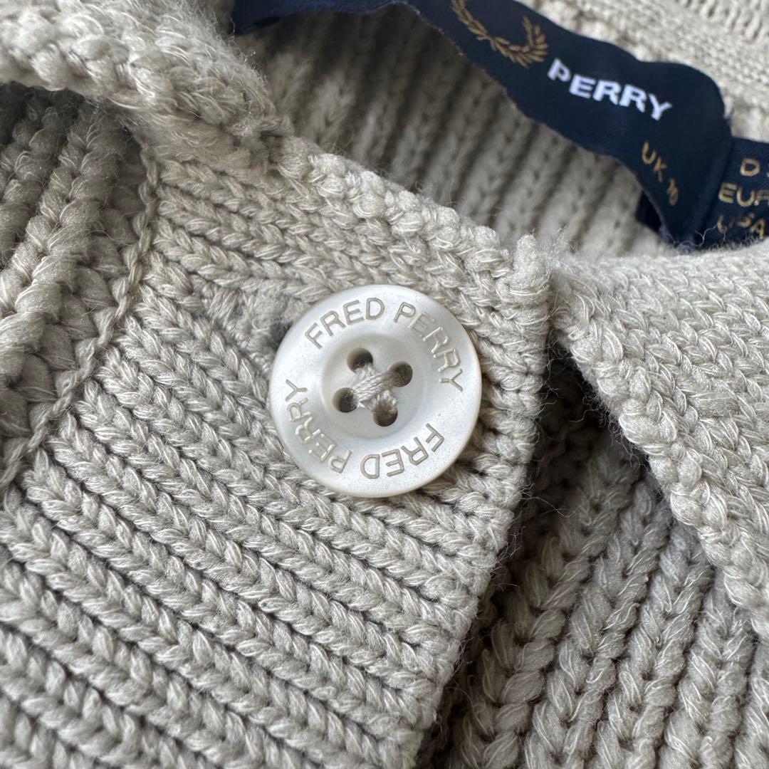 FRED PERRY × Ray BEAMS 別注 カーディガン Oatmeal