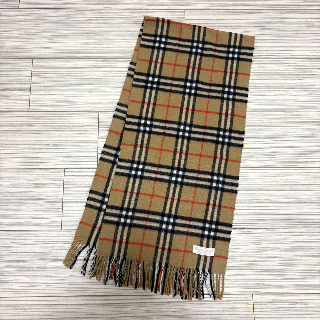 Burberrys バーバリー ノバチェック カシミヤ マフラー　ベージュ
