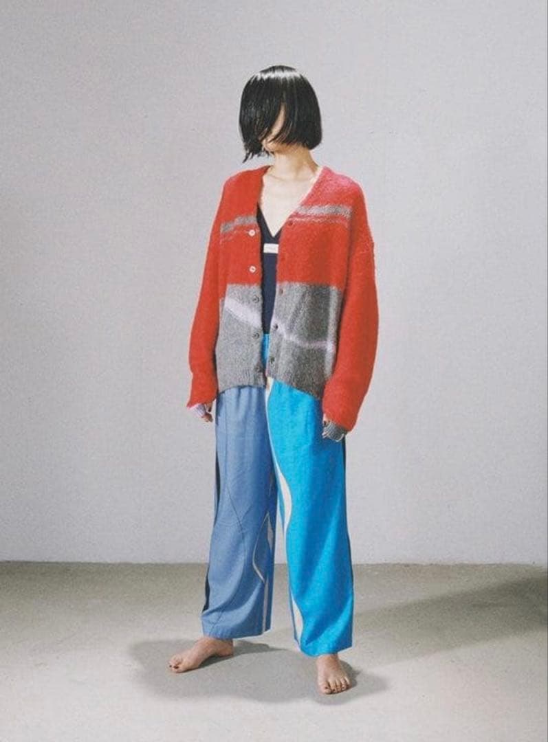 PAMM 気狂いのニットカーディガン レッド