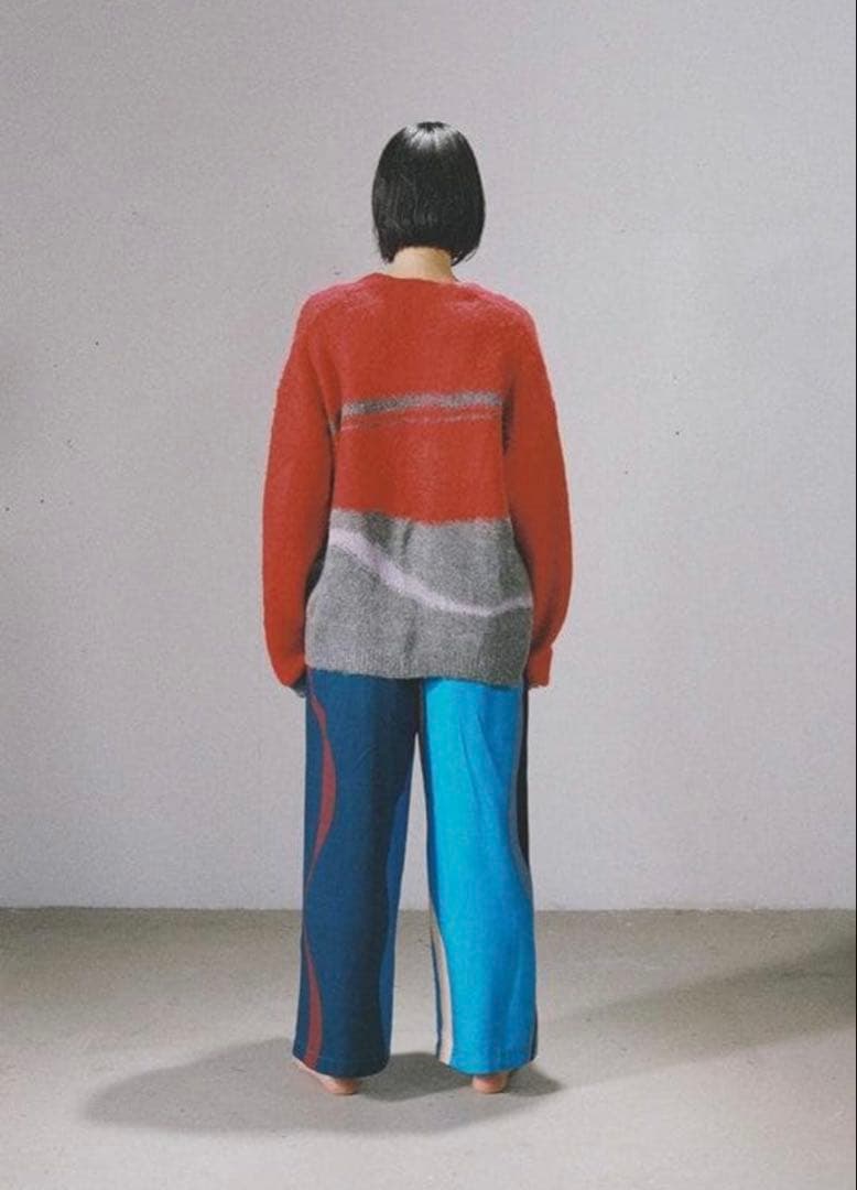 PAMM 気狂いのニットカーディガン レッド