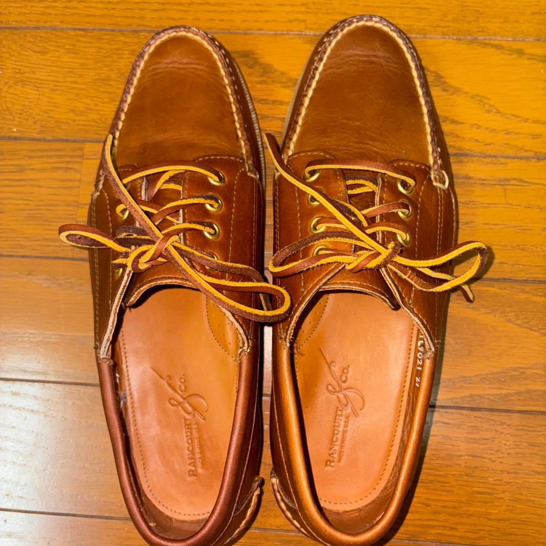usa製　rancourt モカシン　レザーデッキシューズ　9D