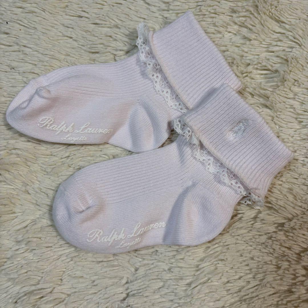 新品　ラルフローレン　80cm 女の子 ワンピース　パンツ　ピンクソックスセット
