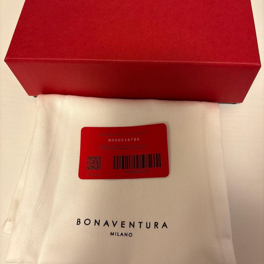 BONAVENTURA ボナベンチュラ　ナノレザー　3つ折りウォレット　ブラック