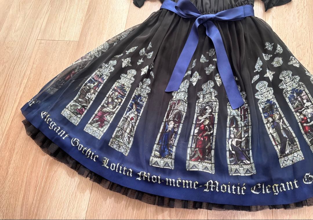 Moi meme Moitieモワティエ初代ステンドグラスプリントワンピース新品